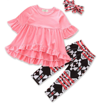 Set copii pentru fete incluzând jambiere și o bluză cu mâneci scurte în mai multe culori