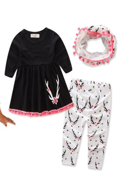 Set copii pentru fete incluzând jambiere și o bluză cu mâneci scurte în mai multe culori