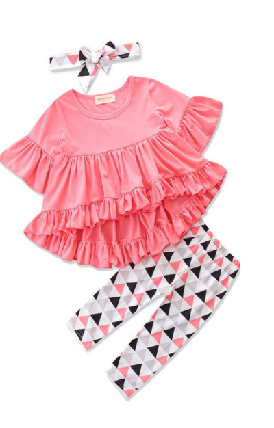 Set copii pentru fete incluzând jambiere și o bluză cu mâneci scurte în mai multe culori