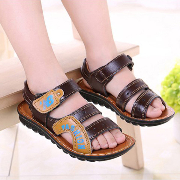 Sandale pentru copii pentru băiat în trei culori cu inscripție