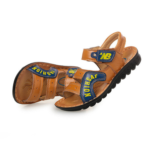 Sandale pentru copii pentru băiat în trei culori cu inscripție