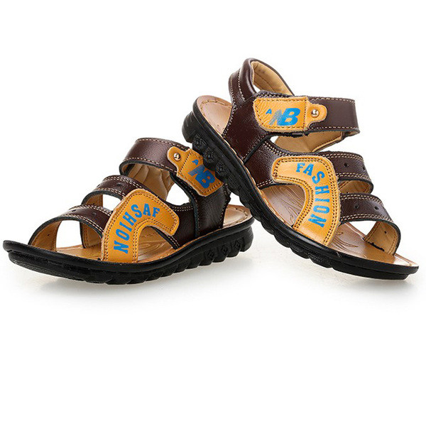 Sandale pentru copii pentru băiat în trei culori cu inscripție