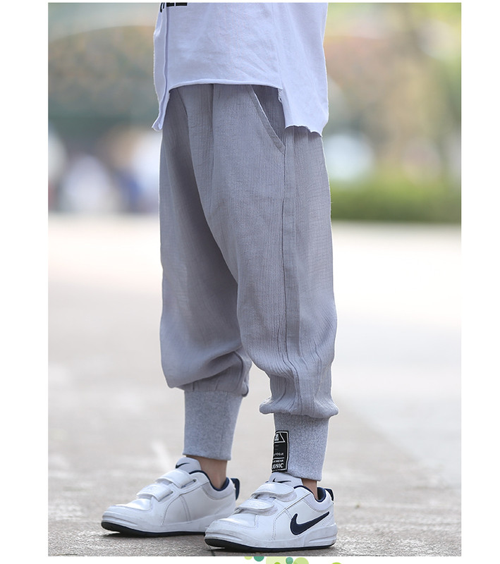 Pantaloni de vara copii in doua culori model lat