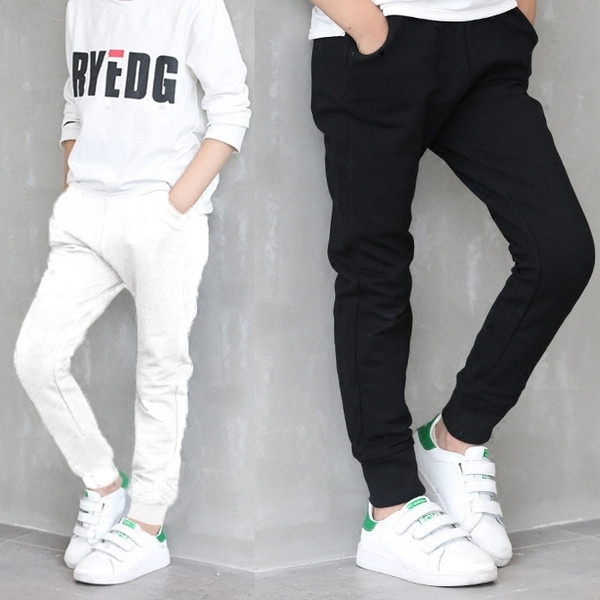 Lenjerie sport, casual, simplă, pentru băieți, în alb și negru