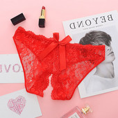 Дамски бикини с отвор и панделка , 4 цвята