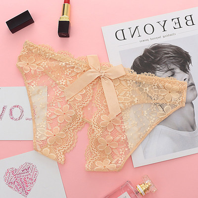 Дамски бикини с отвор и панделка , 4 цвята