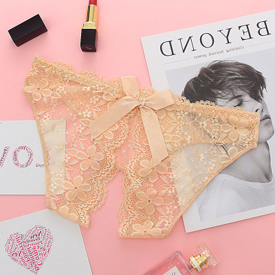 Дамски бикини с отвор и панделка , 4 цвята