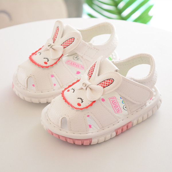 Sandale confortabile pentru copii pentru o fata in doua culori cu decor 3D