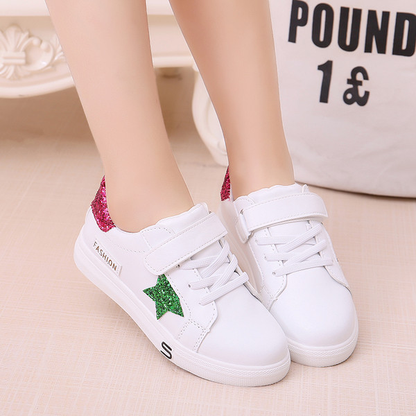 Adidasi copii cu autocolante velcro pentru fete in mai multe culori