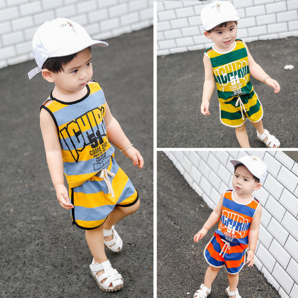 Set de culori pentru copii pentru baieti - maiou si pantaloni scurti