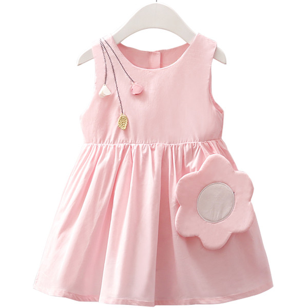 Rochie de vara proaspata pentru copii croiat model cu efect 3D in doua culori