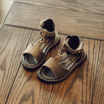 Sandale elegante pentru copii pentru o fata cu elemente metalice in doua culori