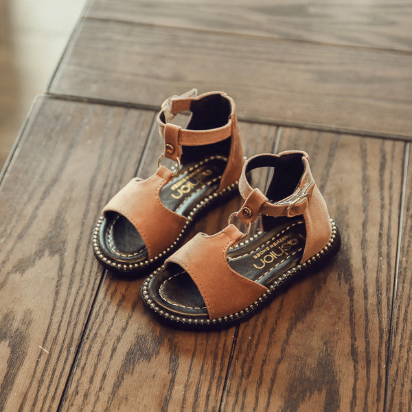 Sandale elegante pentru copii pentru o fata cu elemente metalice in doua culori