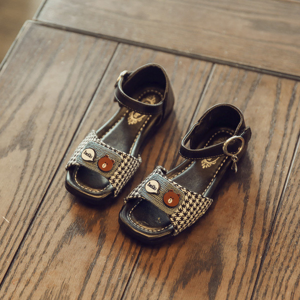 Παιδικά σανδάλια για  κορίτσια με εφαρμογές σε δύο χρώματα