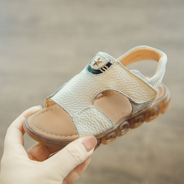 Sandale casual copii pentru un baiat din piele ecologica in trei culori
