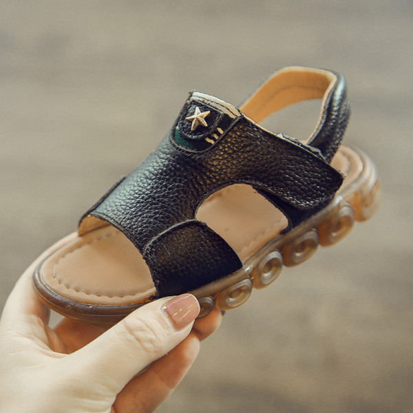 Sandale casual copii pentru un baiat din piele ecologica in trei culori