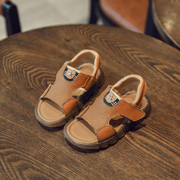 Sandale casual copii pentru un baiat din piele ecologica in trei culori