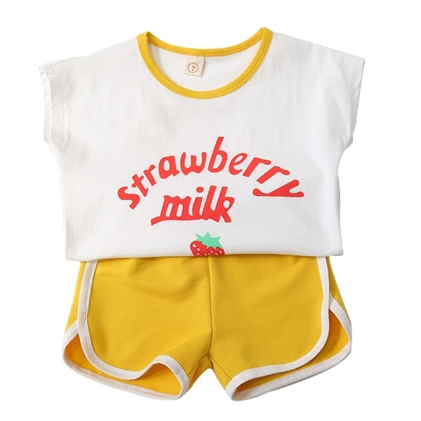 Детски комплект с къси панталони и тениска в няколко цвята