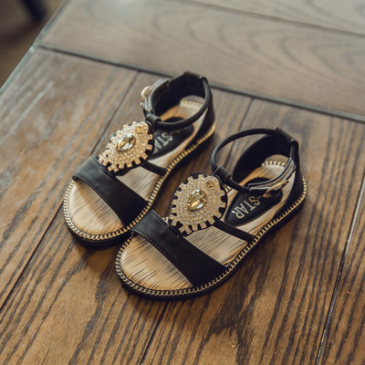 Sandale moderne pentru copii pentru o fata in mai multe culori cu pietre decorative