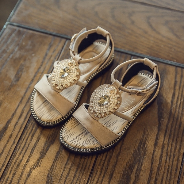 Sandale moderne pentru copii pentru o fata in mai multe culori cu pietre decorative