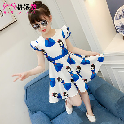 Rochie de sifon pentru copii proaspete croiat model cu aplicatie