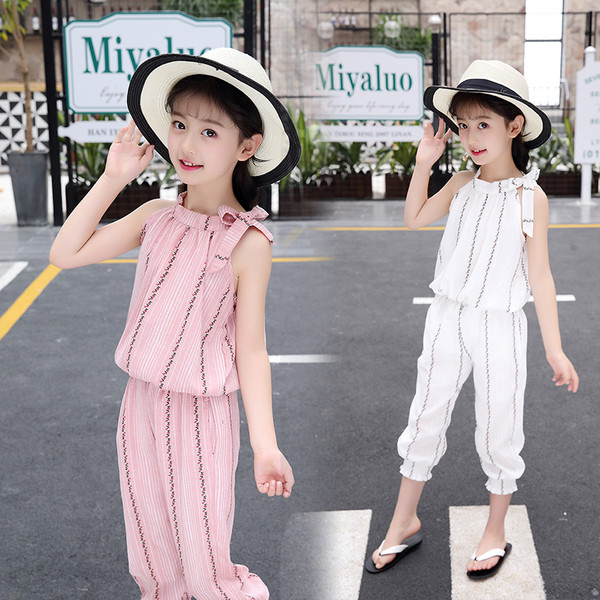 Set modern pentru copii de maiou și pantaloni în două culori