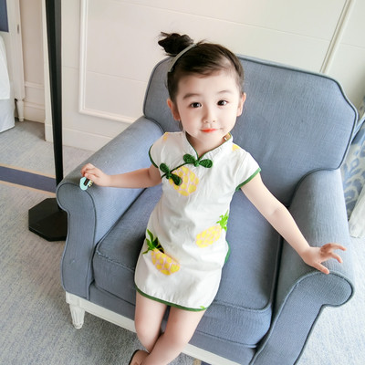 Rochie pentru copii cu broderie colorata in mai multe culori