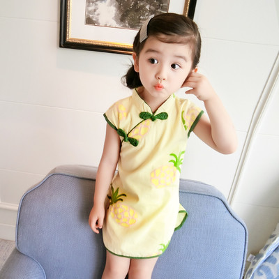 Rochie pentru copii cu broderie colorata in mai multe culori