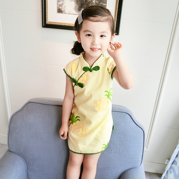 Rochie pentru copii cu broderie colorata in mai multe culori