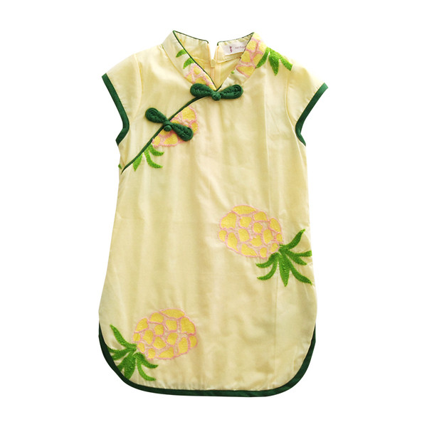 Rochie pentru copii cu broderie colorata in mai multe culori