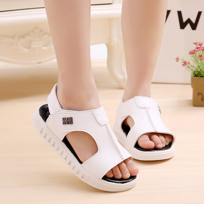 Sandale copii pentru un baiat in alb si negru