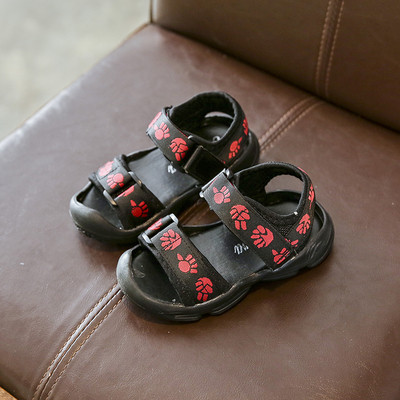 Sandale copii pentru baiat cu aplicatie in trei culori