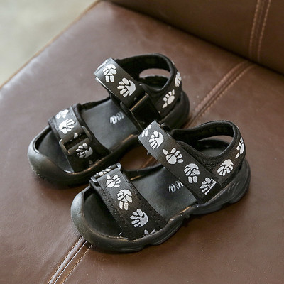 Sandale copii pentru baiat cu aplicatie in trei culori
