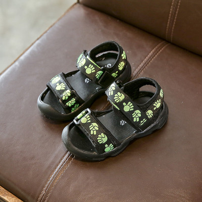 Sandale copii pentru baiat cu aplicatie in trei culori