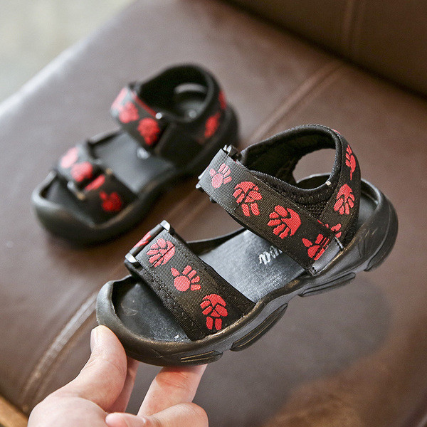 Sandale copii pentru baiat cu aplicatie in trei culori