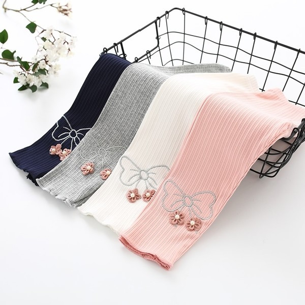 Jambiere pentru copii pentru fete cu panglica in mai multe culori