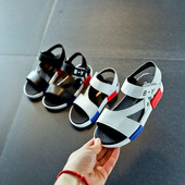 Sandale casual pentru copii pentru baieti in alb si negru