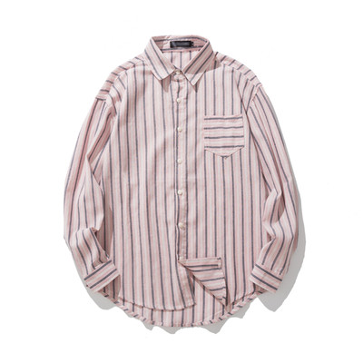 Cămașă bărbați în dungi cu mâneci lungi model gratuit în trei culori