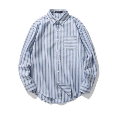 Cămașă bărbați în dungi cu mâneci lungi model gratuit în trei culori