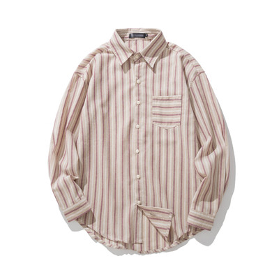 Cămașă bărbați în dungi cu mâneci lungi model gratuit în trei culori