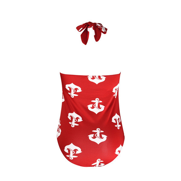 Costum de baie complet pentru doamne cu aplicație de ancoră în trei culori