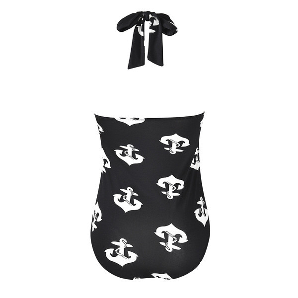 Costum de baie complet pentru doamne cu aplicație de ancoră în trei culori