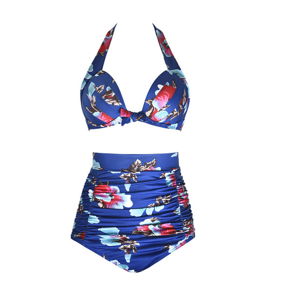 Бански за дамите от две части с флорални мотиви