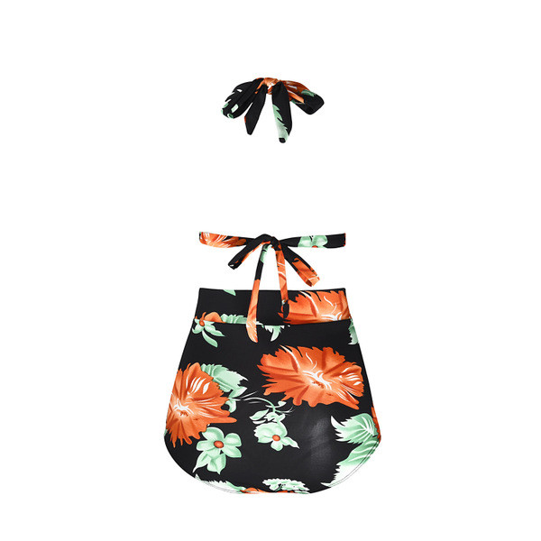 Бански за дамите от две части с флорални мотиви