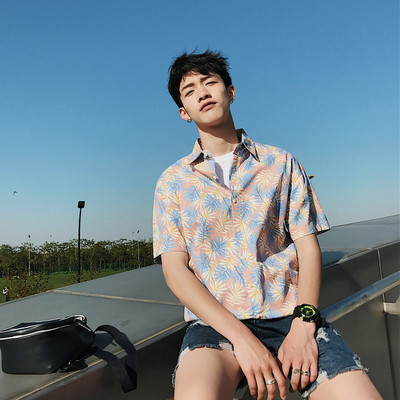 Cămașă de vară pentru bărbați cu mâneci scurte model gratuit în trei culori