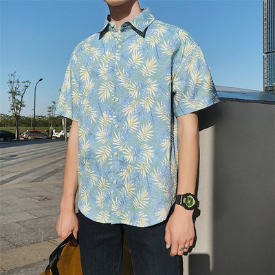 Cămașă de vară pentru bărbați cu mâneci scurte model gratuit în trei culori