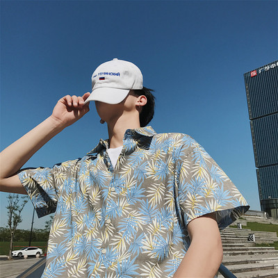 Cămașă de vară pentru bărbați cu mâneci scurte model gratuit în trei culori