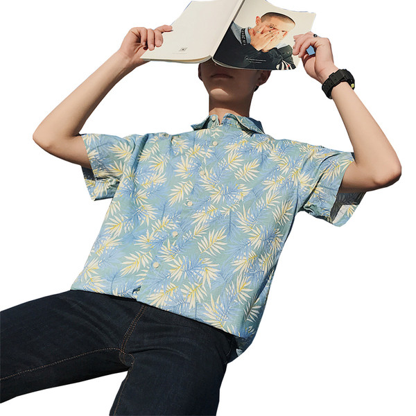 Cămașă de vară pentru bărbați cu mâneci scurte model gratuit în trei culori