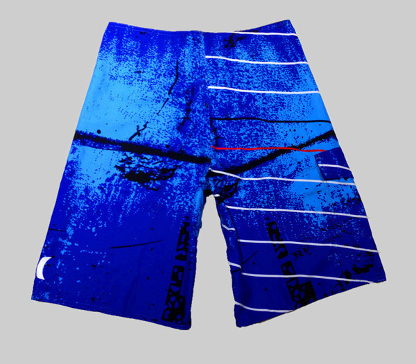 Мъжки бански в два цвята с висока талия