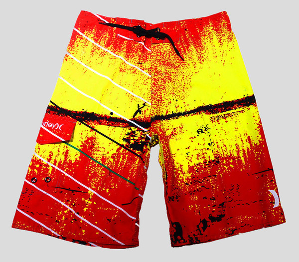 Мъжки бански в два цвята с висока талия